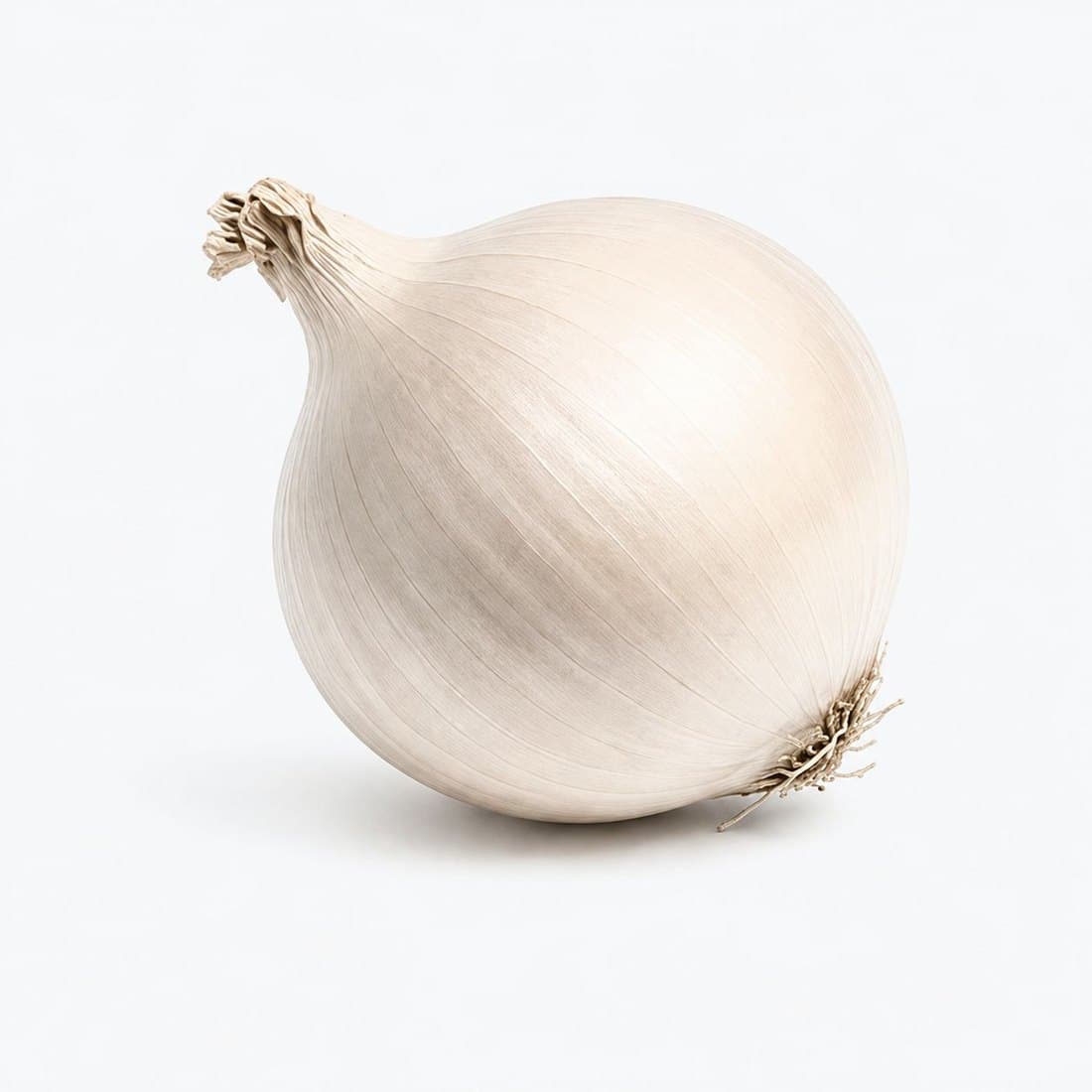 A whole white onion
